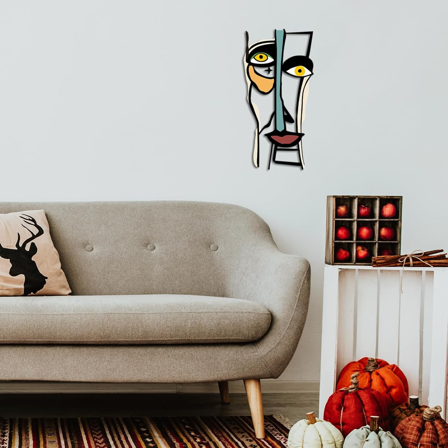 Kas Home Abstract Metal Wall Art Decor Modern Living Room Accent 8L x 16W