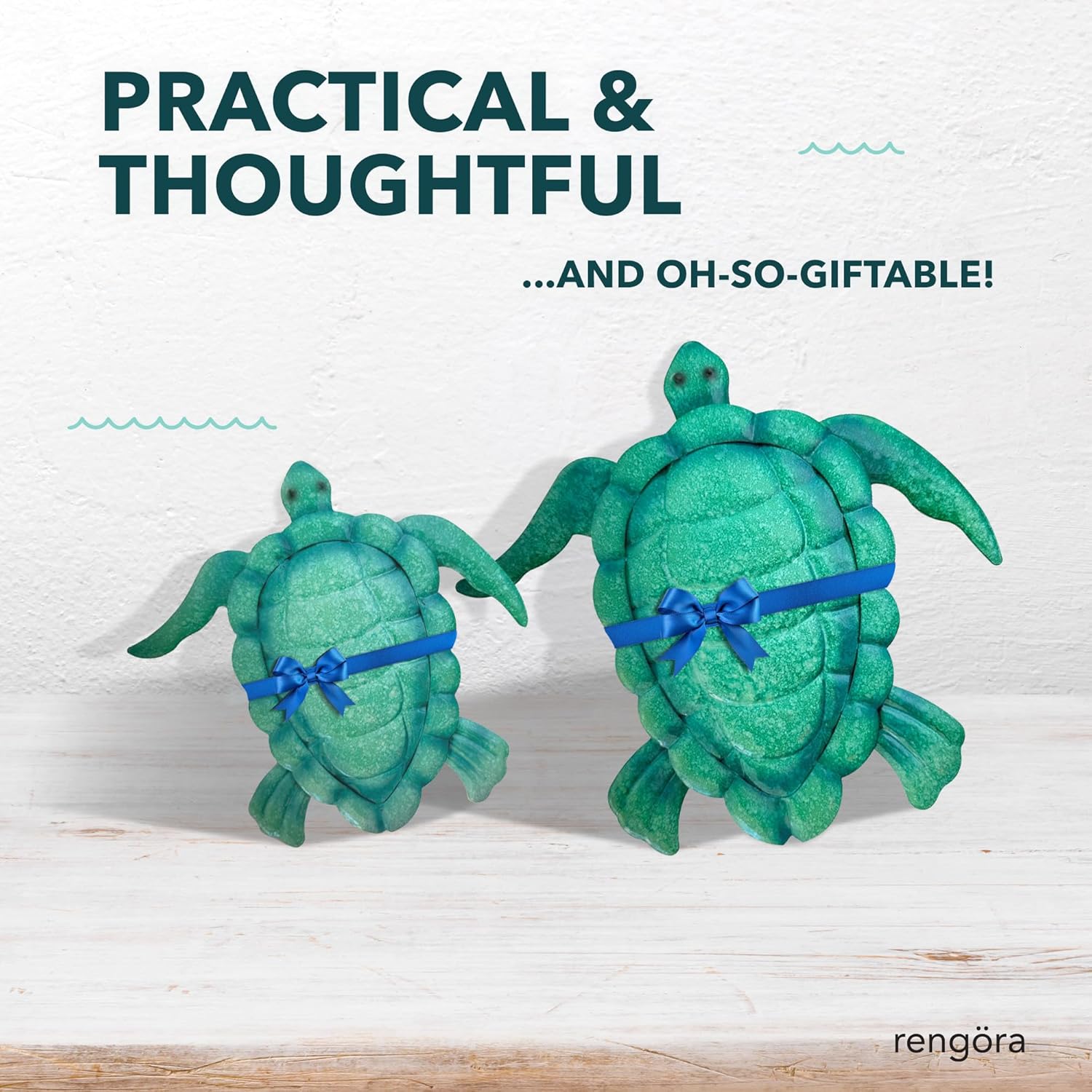 Reng Rara Sea Turtle Wall Art Set - Nautical Decor for Indoor and Outdoor Use