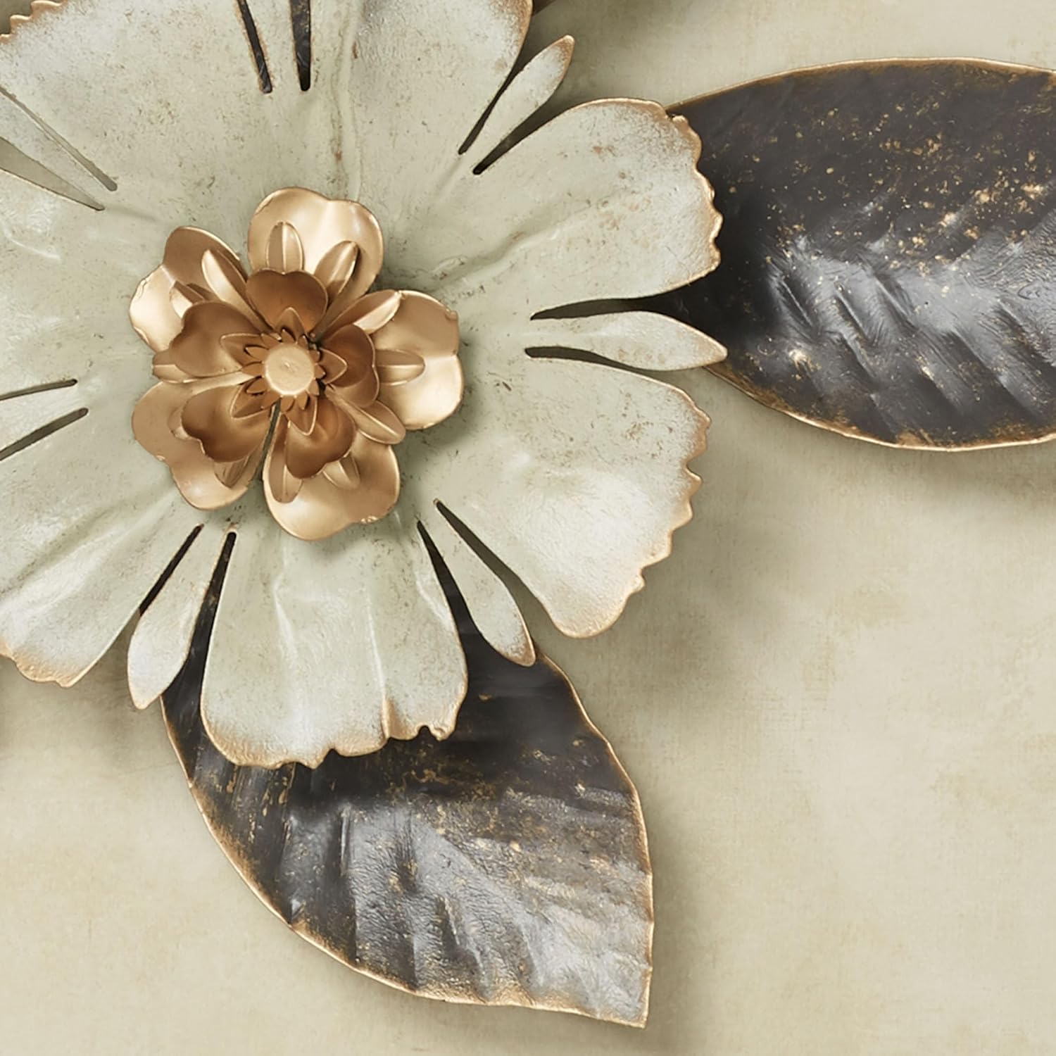 Touch of Class Floral Rhapsody Wall Art Dusty Blush Ivory Gold and Purple Flowers Hanging Sculpture Decor