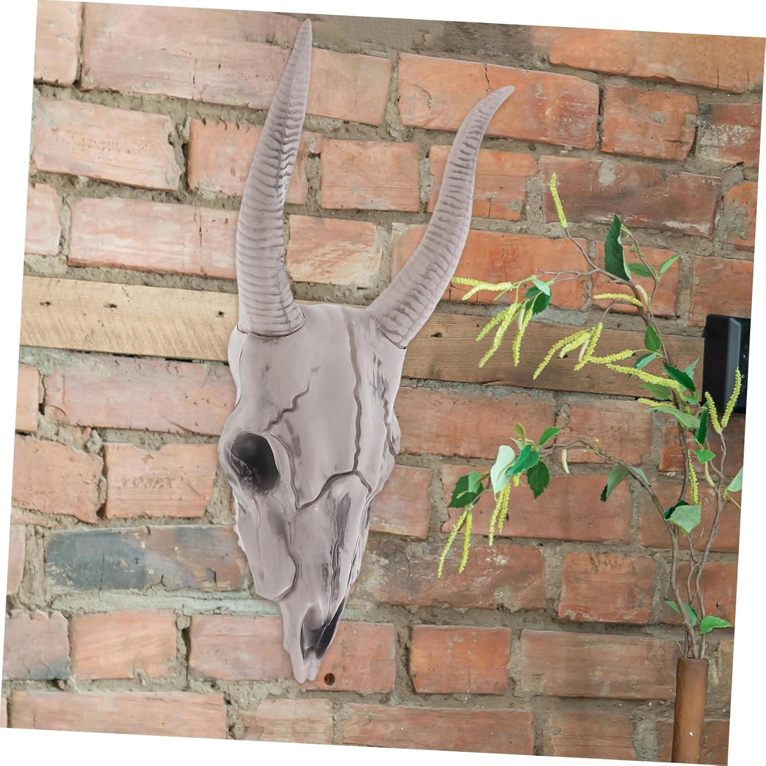 Realistic Skull Sheep Head Gothic Wall Decor Halloween Indoor Sculpture