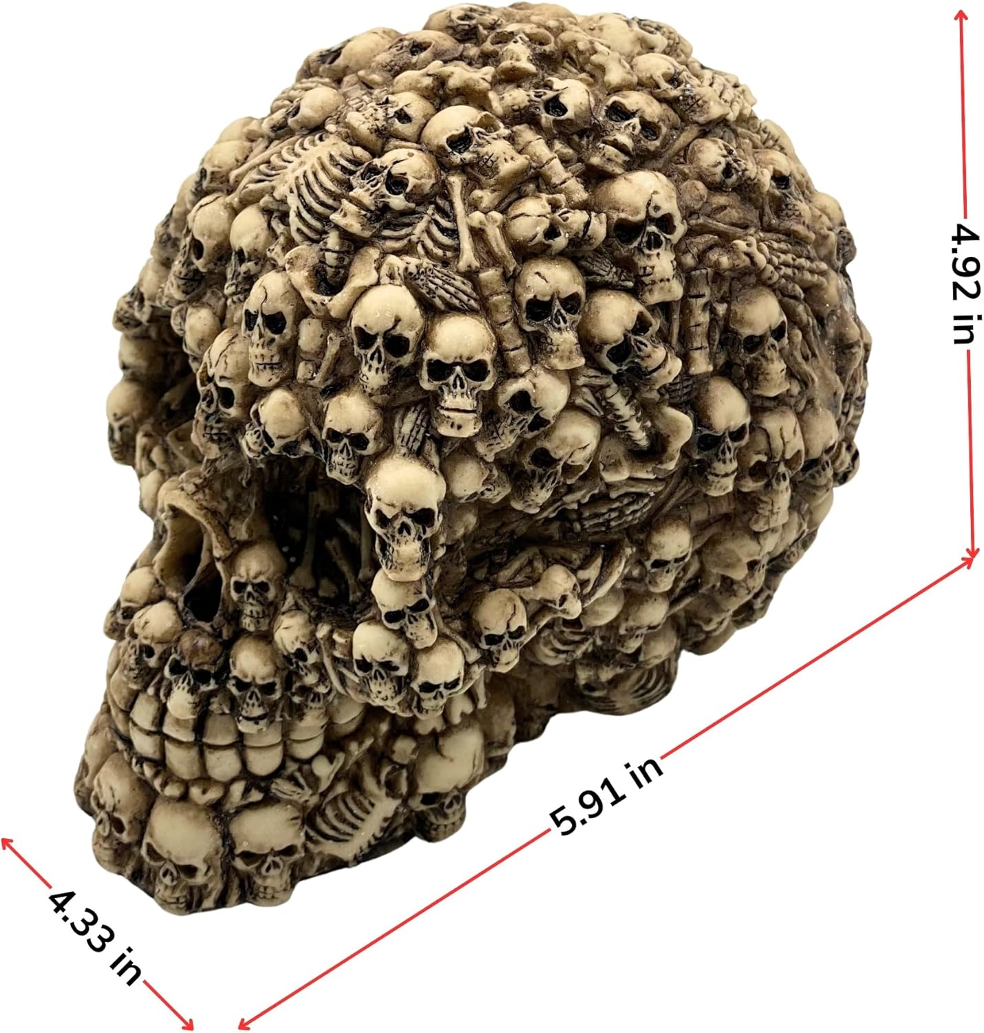 Realistic 3D Skull Decor Figurine for Home and Halloween