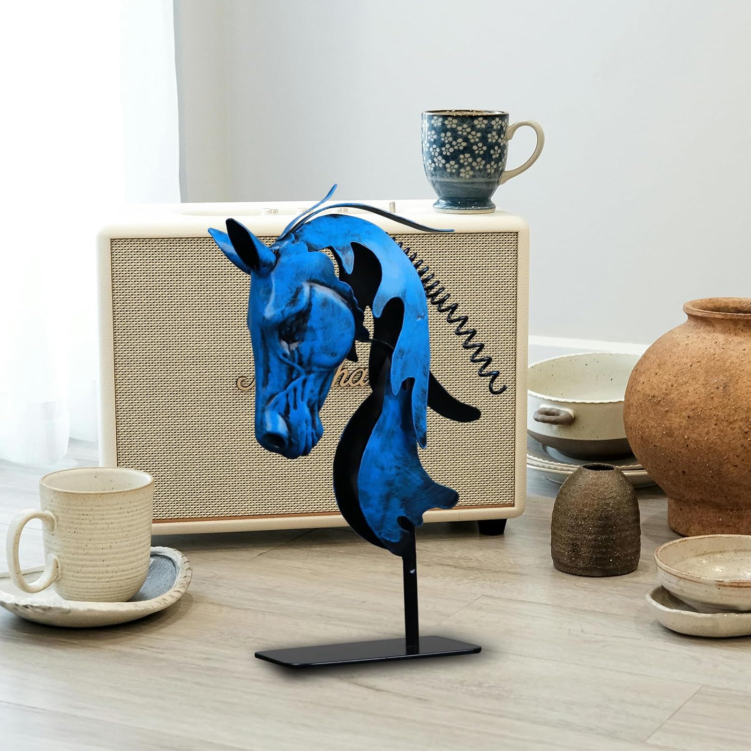 Handmade Horse Statue - Rustic Decor for Office and Home