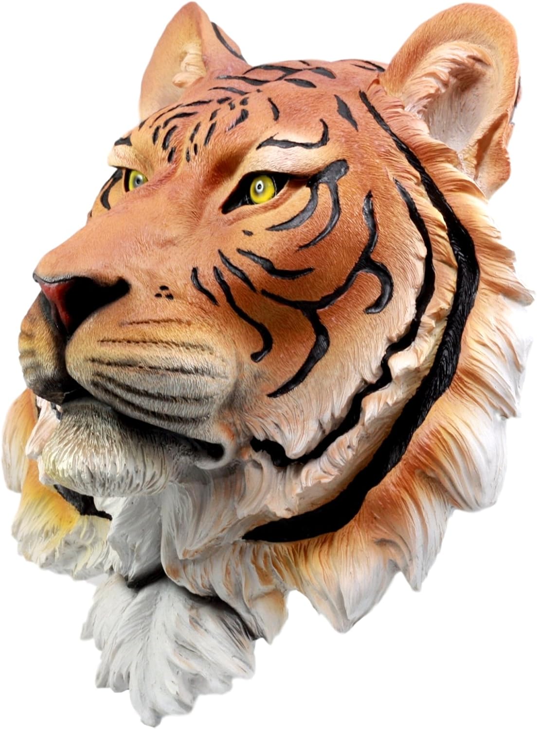 Ebros Gift Orange Bengal Tiger Head Wall Decor Sculpture 16 Tall