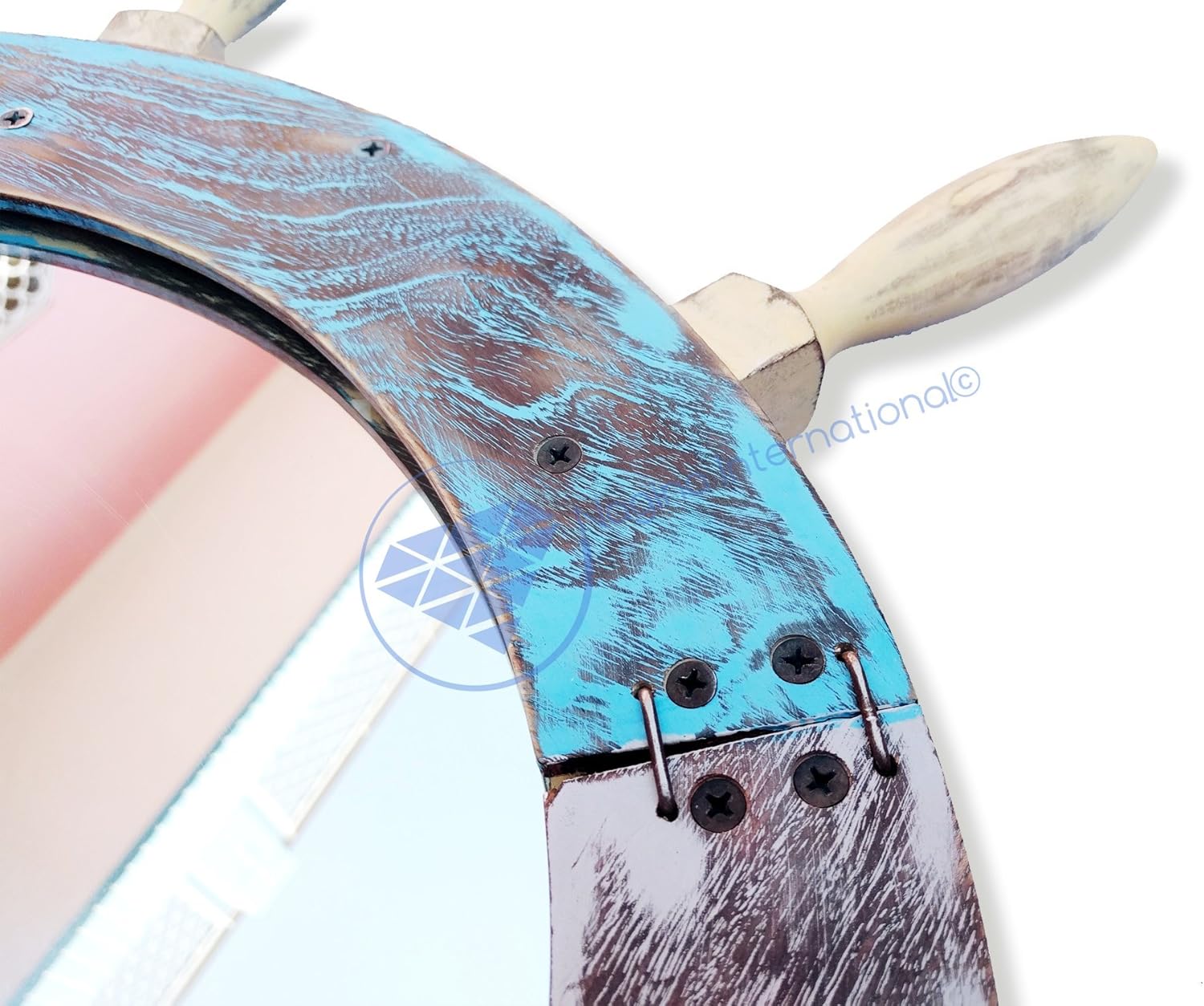 Nagina International Vintage Ship Wheel Wall Sculpture - 30 Inch