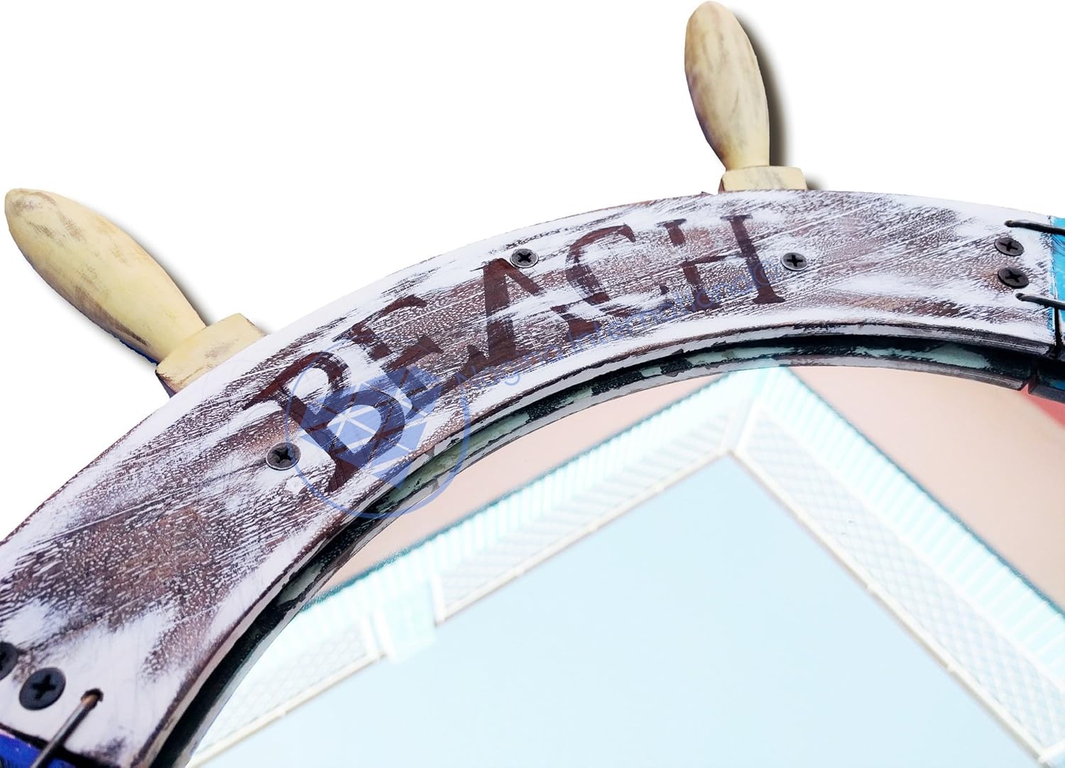 Nagina International Vintage Ship Wheel Wall Sculpture - 30 Inch